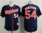 Wholesale Cheap Twins #54 Ervin Santana Navy Blue Alternate Road Cool Base Stitched MLB Jersey