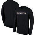 Wholesale Cheap Baltimore Ravens Nike Sideline Seismic Legend Long Sleeve T-Shirt Black