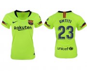 Wholesale Cheap Women's Barcelona #23 Umtiti Away Soccer Club Jersey