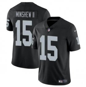 Cheap Men\'s Las Vegas Raiders #15 Gardner Minshew II Black Vapor Football Stitched Jersey