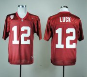 Wholesale Cheap Stanford Cardinals 12 Andrew Luck Red Jerseys