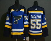 Wholesale Cheap Youth St. Louis Blues #55 Colton Parayko Blue Adidas Stitched NHL Jersey