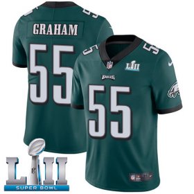 Wholesale Cheap Nike Eagles #55 Brandon Graham Midnight Green Team Color Super Bowl LII Youth Stitched NFL Vapor Untouchable Limited Jersey