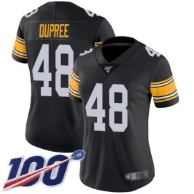 Wholesale Cheap Nike Steelers #48 Bud Dupree Black Alternate Women\'s Stitched NFL 100th Season Vapor Limited Jersey