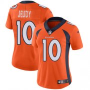 Wholesale Cheap Nike Broncos #10 Jerry Jeudy Orange Team Color Women's Stitched NFL Vapor Untouchable Limited Jersey