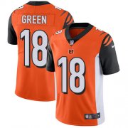 Wholesale Cheap Nike Bengals #18 A.J. Green Orange Alternate Men's Stitched NFL Vapor Untouchable Limited Jersey