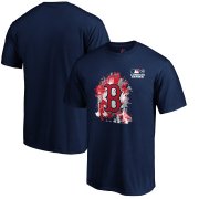 Wholesale Cheap Boston Red Sox Majestic 2019 London Series Splatter T-Shirt - Navy
