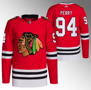 Wholesale Cheap Men's Chicago Blackhawks #94 Corey Perry Red Stitched Hockey Jersey