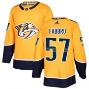 Wholesale Cheap Adidas Predators #57 Dante Fabbro Yellow Home Authentic Stitched NHL Jersey