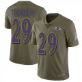 Wholesale Cheap Nike Ravens #29 Earl Thomas III Olive Men's Stitched NFL Limited 2017 Salute To Service Jersey