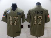 Wholesale Cheap Men's Las Vegas Raiders #17 Davante Adams Olive Camo Salute To Service Limited Stitched Jersey