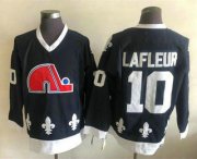 Cheap Men's Quebec Nordiques #10 Lafleur White CCM Throwback Jersey