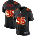 Wholesale Cheap Kansas City Chiefs #95 Chris Jones Men's Nike Team Logo Dual Overlap Limited NFL Jersey Black