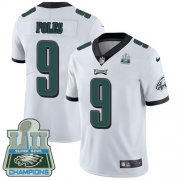 Wholesale Cheap Nike Eagles #9 Nick Foles White Super Bowl LII Champions Youth Stitched NFL Vapor Untouchable Limited Jersey