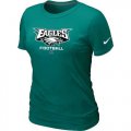 Wholesale Cheap Women's Nike Philadelphia Eagles Critical Victory NFL T-Shirt Light Green