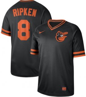 Wholesale Cheap Nike Orioles #8 Cal Ripken Black Authentic Cooperstown Collection Stitched MLB Jersey