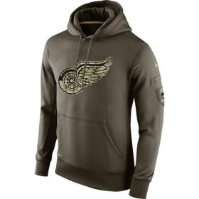 Wholesale Cheap Men\'s Detroit Red Wings Nike Salute To Service NHL Hoodie