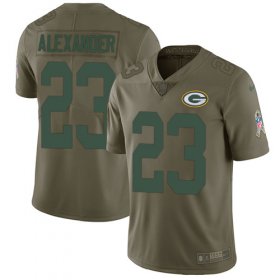 Wholesale Cheap Nike Packers #23 Jaire Alexander Olive Men\'s Stitched NFL Limited 2017 Salute To Service Jersey