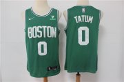 Wholesale Cheap Men's Boston Celtics #0 Jayson Tatum Green 2021 Nike Swingman Stitched NBA Jersey With NEW Sponsor Logo