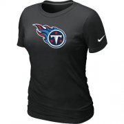 Wholesale Cheap Women's Nike Tennessee Titans Logo NFL T-Shirt Black