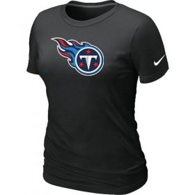 Wholesale Cheap Women\'s Nike Tennessee Titans Logo NFL T-Shirt Black