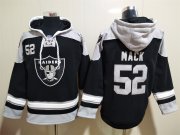 Wholesale Cheap Men's Las Vegas Raiders 52 Khalil Mack NEW Black Pocket Stitched NFL Pullover Hoodie