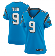 Wholesale Cheap Women's Carolina Panthers #9 Bryce Young Blue Stitched Game Jersey(Run Small)