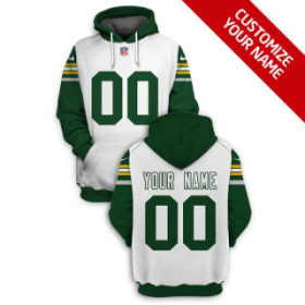 Wholesale Cheap Men\'s Green Bay Packers Active Player White Custom 2021 Pullover Hoodie