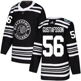Wholesale Cheap Adidas Blackhawks #56 Erik Gustafsson Black Authentic 2019 Winter Classic Stitched Youth NHL Jersey