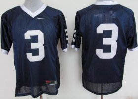 Wholesale Cheap Penn State Nittany Lions #3 Navy Blue Jersey