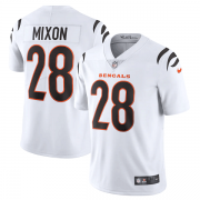 Wholesale Cheap Men's Cincinnati Bengals #28 Joe Mixon 2021 New White Vapor Untouchable Limited Stitched Jersey