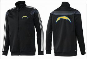 Wholesale Cheap NFL Los Angeles Chargers Team Logo Jacket Black