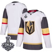 Wholesale Cheap Adidas Golden Knights Blank White Road Authentic 2018 Stanley Cup Final Stitched Youth NHL Jersey