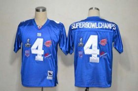 Wholesale Cheap Giants #4 SuperBowl Champs Blue Stitched NFL Jersey