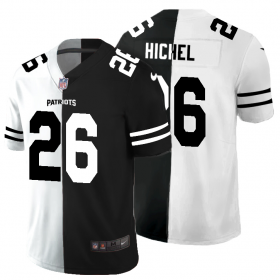 Cheap New England Patriots #26 Sony Michel Men\'s Black V White Peace Split Nike Vapor Untouchable Limited NFL Jersey