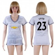 Wholesale Cheap Women's Manchester United #23 Shaw Sec Away Soccer Club Jersey