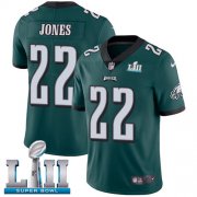 Wholesale Cheap Nike Eagles #22 Sidney Jones Midnight Green Team Color Super Bowl LII Youth Stitched NFL Vapor Untouchable Limited Jersey