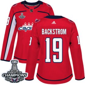 Wholesale Cheap Adidas Capitals #19 Nicklas Backstrom Red Home Authentic Stanley Cup Final Champions Women\'s Stitched NHL Jersey