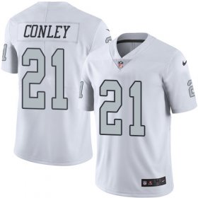 Wholesale Cheap Nike Raiders #21 Gareon Conley White Men\'s Stitched NFL Limited Rush Jersey
