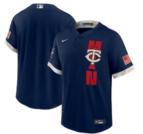 Wholesale Cheap Men\'s Minnesota Twins Blank 2021 Navy All-Star Cool Base Stitched MLB Jersey