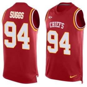 Wholesale Cheap Nike Chiefs #94 Terrell Suggs Red Team Color Men\'s Stitched NFL Limited Tank Top Jersey