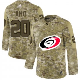 Wholesale Cheap Adidas Hurricanes #20 Sebastian Aho Camo Authentic Stitched NHL Jersey