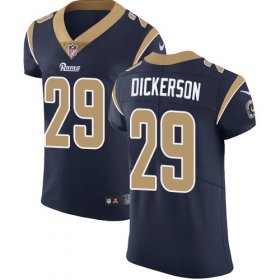 Wholesale Cheap Nike Rams #29 Eric Dickerson Navy Blue Team Color Men\'s Stitched NFL Vapor Untouchable Elite Jersey