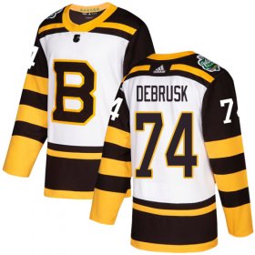 Wholesale Cheap Adidas Bruins #74 Jake DeBrusk White Authentic 2019 Winter Classic Stitched NHL Jersey