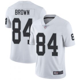 Wholesale Cheap Nike Raiders #84 Antonio Brown White Men\'s Stitched NFL Vapor Untouchable Limited Jersey