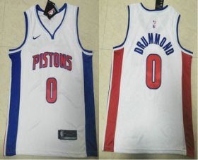 Wholesale Cheap Men\'s Detroit Pistons #0 Andre Drummond White 2019 Nike Swingman Stitched NBA Jersey