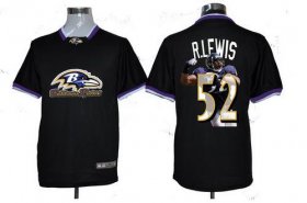 Wholesale Cheap Nike Ravens #52 Ray Lewis Black Men\'s NFL Game All Star Fashion Jersey