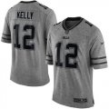 Wholesale Cheap Nike Bills #12 Jim Kelly Gray Men's Stitched NFL Limited Gridiron Gray Jersey