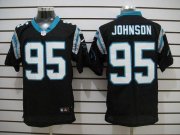 Wholesale Cheap Nike Panthers #95 Charles Johnson Black Team Color Men's Stitched NFL Elite Jersey