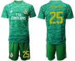 Wholesale Cheap Real Madrid #25 Courtois Green Goalkeeper Soccer Club Jersey
